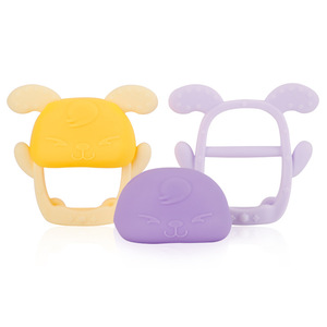 Anneau de dentition pour bébé en silicone, style petit lapin, anti-sucette, apaisant, résistant aux hautes températures, bouillable et à mâcher - Product Image 5