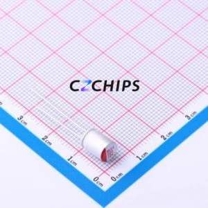 ตัวเก็บประจุแบบแข็ง E2221M010C080RL แบบ Through Hole (THT), ขนาด D6.3xL8 มม. 220uF 20% 10V 2.9A100kHz - Product Image 1