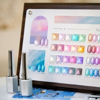 YUUJA 2026 Nouveau Kit de Gels Ongles 22 Couleurs Effet Coquille Chroma Fines Paillettes Fée Gaz Aurore Gel UV Sans HEMA ni TPO Vente en Gros ODM/OEM