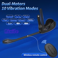 3-in-1 Prostata-Massagegerät Hodenstimulator und Einstellbarer Vibrierender Penisring mit Fernbedienung G-Punkt Sexspielzeug für Männer Erwachsene Paare