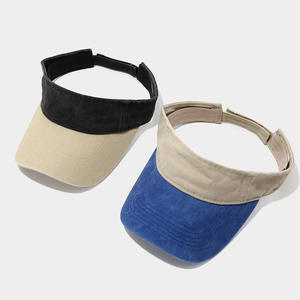 Chapeau de soleil vintage délavé à dessus ouvert, casquette de tennis d'été respirante, chapeaux à visière d'extérieur unisexe réglables personnalisés - Product Image 3