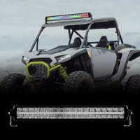 Barre lumineuse LED à réflecteur droit avec feux de position DRL RGB 60W-480W, lampe de conduite tout-terrain pour UTV, ATV, camion