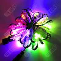 Luces LED de Navidad Permanentes con Control Inteligente por Aplicación RGBW DC12V, Decoración Navideña con Forma de Medusa de Píxeles