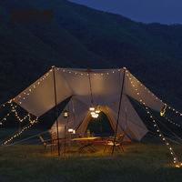 Tente de Camping de luxe imperméable, 3 m, en toile, Glamping, pour famille