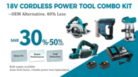 Kit combiné MKT 18V LXT Outils de travail du bois sans balais avec batterie BL1860B Chargeur DC18RC Ensemble complet de 7 pièces