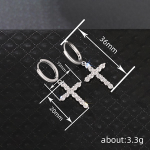 Orecchini Pendenti con Zirconi per Donne, Gioielli di Moda Trendy e Punk - Product Image 4