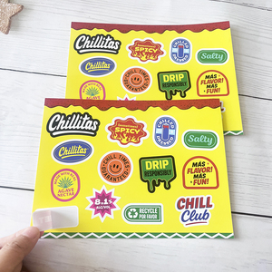 A5 A6 Impressão a Cores Completas Folha De Adesivo De Vinil Impermeável Logotipo Personalizado Coreano Kiss Cut White Vinyl PVC <span class=keywords><strong>Label</strong></span> Sticker Sheet - Product Image 6