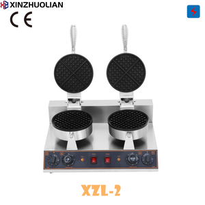 เครื่องทำวาฟเฟิลแบบสองหัว รุ่นใหม่ สเตนเลสสตีล ไม่ติดกระทะ พร้อมตัวตั้งเวลาและเทอร์โมสตัทปรับได้ สำหรับธุรกิจบริการอาหาร - Product Image 1