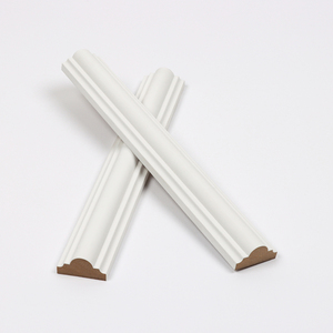 Molde de madera laminada Mdf Rodapié Pared interior Embellecedores de pared decorativos interiores Piso Puertas blancas Diseño de zócalo para rodapié - Product Image 1