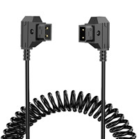 Câble d'extension d'alimentation rétractable en PVC spiralé D-Tap mâle-mâle pour l'utilisation de batteries de caméra et de moniteur