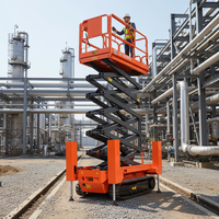 Plateforme élévatrice à ciseaux sur chenilles électrique autopropulsée CE EN280 Standard 8m 10m 12m 14m 320kg Prix usine