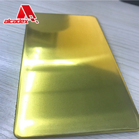 Panel Compuesto de Aluminio Tipo Espejo Dorado/Plateado, Lámina ACM ACP, Venta Directa de Fábrica