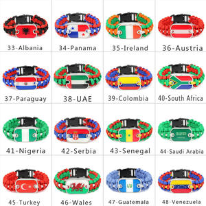 Bracelet drapeau personnalisé Bracelets paracorde tissés à la main avec boucles à dégagement rapide - Product Image 4