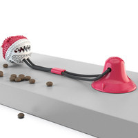 Juguete TPR para Perros con Ventosa, Multifuncional, Interactivo, con Sonido, para Masticar y Limpiar Dientes, para Perros Mordedores Agresivos, Pelota para Mascotas