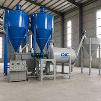 Planta de Fabricación de Adhesivo para Azulejos de Capacidad Media, 5-10T/H, Equipo de Producción de Mortero Seco, Sistema de Control Automático
