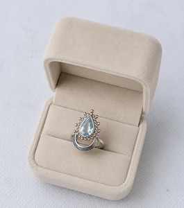 Natural Aquamarine 7x5 MM Pear Cut <b>Solitaire</b> <b>Ring</b> in 925 Sterling <b>Silver</b> 0.65 Ct Gemstone Handmade Fine Jewelry Romantic Wedding - Product Image 6