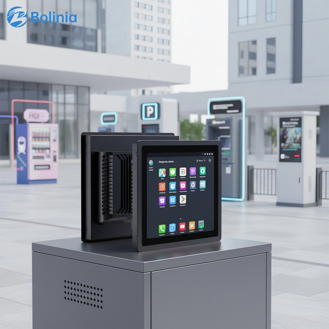 10.4 12 15 Inch Industrial Panel PC POE Power Over Ethernet Android System Fanless Touch Screen for Smart Vending Machine Kiosk