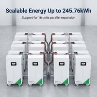 Batterie solaire hybride Split Grid 8000 cycles 15,36 kWh 51,2 V (300 Ah) Bluetooth LiFePO4 avec RS485 CAN en parallèle