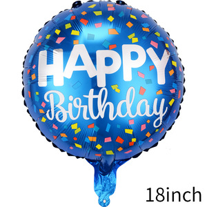 Ballon rond en aluminium <span class=keywords><strong>de</strong></span> 18 pouces, Joyeux Anniversaire, décoration <span class=keywords><strong>de</strong></span> fête, aménagement <span class=keywords><strong>de</strong></span> fête pour des décorations d'événements élégantes - Product Image 6