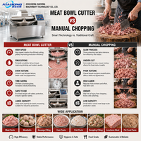 Coupe-aliments industriel en acier inoxydable, mélangeur 20L, 3 ou 6 lames courbes pour viande, légumes et poisson