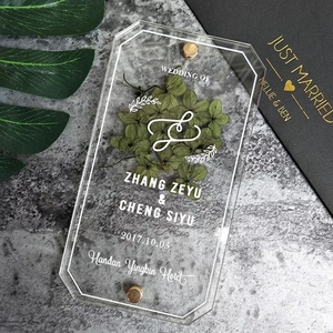 Tarjetas de Invitación de Boda de Acrílico Cortadas con Láser Personalizadas, Elegantes Tarjetas de Plexiglás con Serigrafía, Recuerdo para Eventos, Hechas en Guangdong, con Logotipo de Marca - Product Image 5
