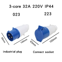 Connecteur de prise et de prise industrielle étanche à l'aviation non antidéflagrant 3PIN 4PIN 5PIN 380V 16A 32A