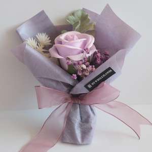 Cadeaux d'événement, bouquets de <span class=keywords><strong>fleurs</strong></span> de rose et de œillets, mini <span class=keywords><strong>bouquet</strong></span> de <span class=keywords><strong>fleurs</strong></span> de savon avec sac cadeau - Product Image 1