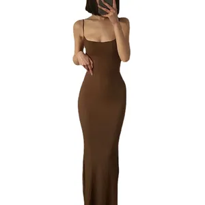 Strap Backless Long Maxi Dresses Party Club Vacation Outfits For Women Sexy Casual Summer Dress 2022 Wholesale