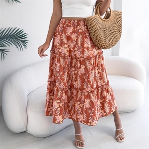 <span class=keywords><strong>Robe</strong></span> de plage <span class=keywords><strong>mi</strong></span>-<span class=keywords><strong>longue</strong></span> à volants et motifs floraux, style décontracté européen et américain, collection Printemps/Été 2026, vêtements pour femmes - Product Image 3