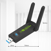 Adaptador WiFi USB de 1300Mbps, tarjeta de red inalámbrica de doble banda de 5GHz/2,4 GHz, sin controlador, para PC de escritorio, portátil, Gigabit