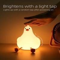Vente en gros Cadeau d'affaires promotionnel pour enfants Veilleuse à led rechargeable Veilleuse en silicone en forme de poulet mignon