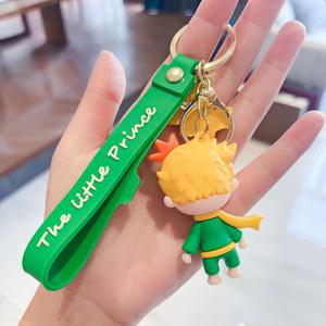 Venta al por mayor de silicona creativa 3D Kawaii dibujos animados de goma lindo <span class=keywords><strong>Principito</strong></span> llaveros coche mochila colgante llavero - Product Image 2