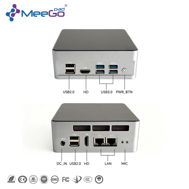 Meegopad Mini PC AMD Ryzen 7 7840HS 8845HS Intel Core Ultra 5 125H 32GB DDR5 1TB PCIe4.0 SSD Dual LAN Windows 11 Pro Desktop PCS
