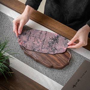 Guanlan Walnut Wood <b>Tea</b> <b>Tray</b> Irregular Shape Heat Resistant For Kung Fu <b>Tea</b> Set Home Use - Product Image 5