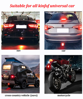 12V Auto extérieur LED frein pilote travail et feux de signalisation de sécurité arrière 15/16/20LED carré Triangle Auto Flash voyants d'avertissement