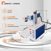 Nouvelle machine de marquage laser CO2 JUNFEI 30W/60W/100W, refroidissement par air Galvo 3D, prend en charge les formats graphiques DXF/BMP/PLT, laser à fibre