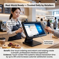 Terminal de point de vente à écran tactile capacitif de 10 pouces, système tout-en-un, Windows Android, caisse enregistreuse de vente au détail, Intel Atom, 4 Go de RAM