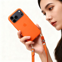 Dragonne magnétique universelle pour téléphone, écologique et lavable, mains libres, pour iPhone 17 – Blanc/Noir/Couleur Pantone