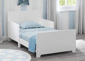 MySize Modern Style Bianca White Pine Wood Toddler Bed Children's <strong>Cribs</strong> for Bedroom Furniture - Product Image 2