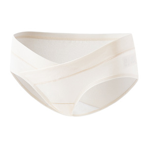 Culotte de maternité YIYI en pur coton antibactérien, taille basse, avec soutien croisé en V pour le <span class=keywords><strong>ventre</strong></span>, fine et confortable, coupe triangle - Product Image 6