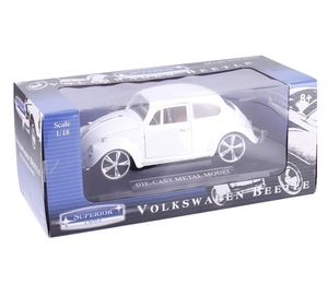 Modellino Auto in Scala 1:18 Stile Retrò Vintage Beetle in Lega Pressofusa Personalizzato con Scatola Regalo, Porte Rimovibili e Base per Decorazione Casa - Product Image 1