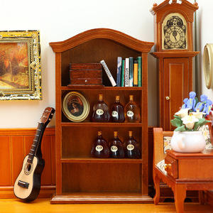 Muebles en Miniatura para Casa de Muñecas a Escala 1:12, Mueble Retro con Tapa Arqueada para <span class=keywords><strong>Libros</strong></span> - Product Image 1