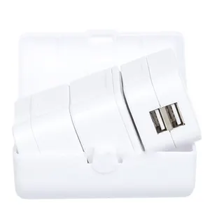 Pasokan tiga dalam satu Set steker Travel portabel konversi USB Universal Travel Adapter pengisi daya di seluruh dunia