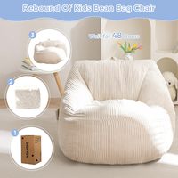 Chaise compressible confortable au design moderne canapé de salon pouf pour les jeux, la lecture et la détente