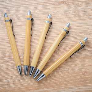 ปากกาลูกลื่นไม้ไผ่แบบกำหนดเองพร้อมโลโก้ สำหรับของขวัญส่งเสริมการขาย - Product Image 2
