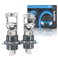 HYNBYZJ 60W Phare LED H4 12V 6000K à branchement direct intégré avec lentille H7, compatible H11/9005/9006 Tangential OLIVER, pour voiture et moto, nouveau modèle