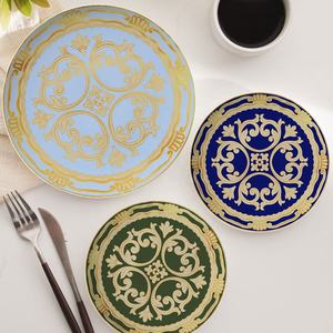 Vajilla de Porcelana China al por Mayor, Juegos de Platos de Cerámica para <span class=keywords><strong>Cena</strong></span>, Vajilla de Lujo con Borde Dorado - Product Image 6
