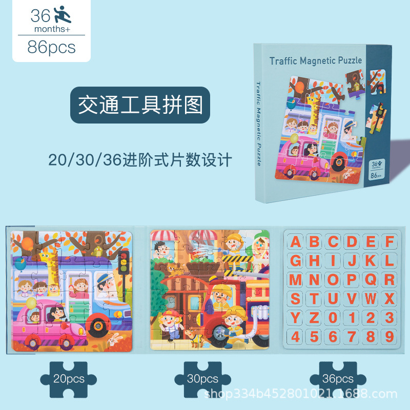 Pages de livre puzzle trafic urbain