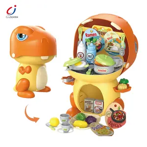 Chengji Großhandel Spielzeug neue Kunststoff vorgeben spielen Kocht isch Set Cartoon Schieben Kinder Dinosaurier Küche