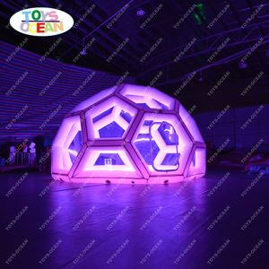 Tienda de campaña transparente inflable personalizada, tienda de campaña de cúpula transparente para fútbol al aire libre, casa inflable de burbujas herméticas para eventos de Camping - Product Image 5